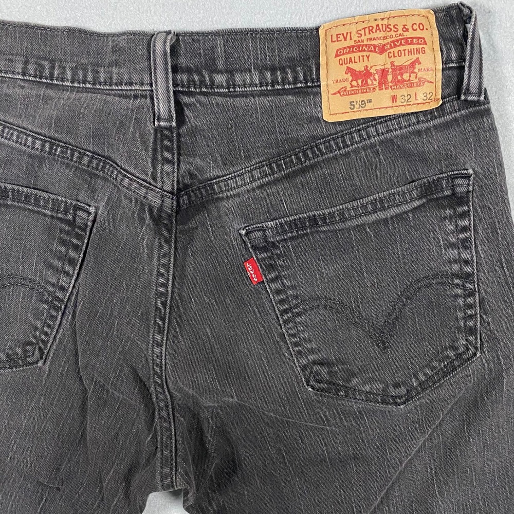 Levis 559 Relaxed Straight Jeans Mens 32x32 Faded Black Denim Pants